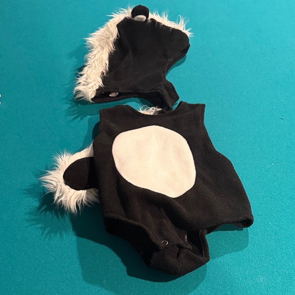Pottery Barn Kids Black and White Baby Skunk Costume